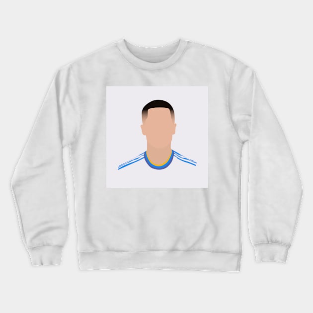 Eden Hazard Minimalistic Face Art Crewneck Sweatshirt by GotchaFace